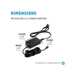 HP 65W Power Supply Adapter - Reliable Performance & Efficient Charging | Model: 0195122442972
